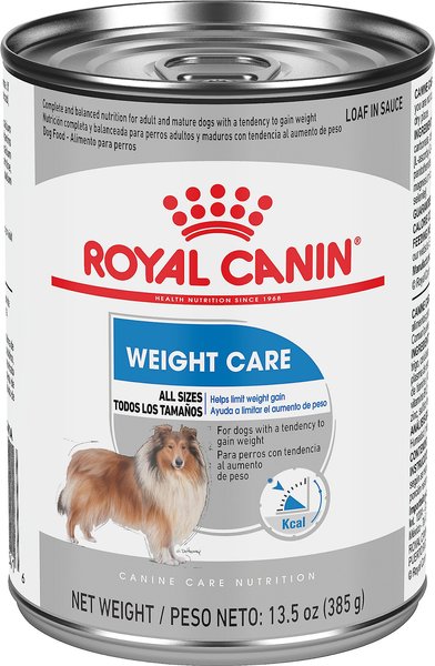 Royal Canin Canine Care Nutrition Weight Care Loaf in Sauce Canned Dog Food, 13.5-oz, case of 12 slide 1 of 7