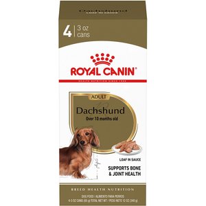 Royal Canin Breed Health Nutrition Dachshund Adult Loaf In Sauce Canned Dog Food, 3-oz, 4 count