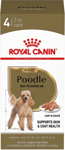 Royal Canin Breed Health Nutrition Poodle Adult Loaf In Sauce Canned Dog Food, 3-oz, 4 count slide 1 of 11