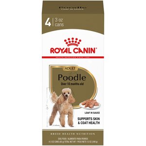 Royal Canin Breed Health Nutrition Poodle Adult Loaf In Sauce Canned Dog Food, 3-oz, 4 count