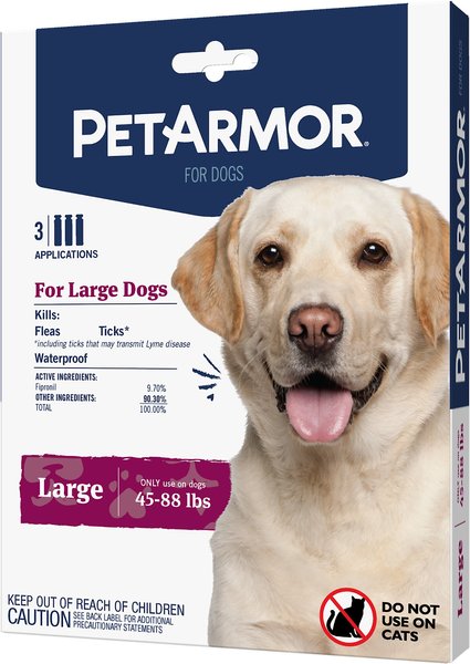 PetArmor Flea & Tick Spot Treatment for Dogs, 45-88 lbs, 3 Doses (3-mos. supply) slide 1 of 8