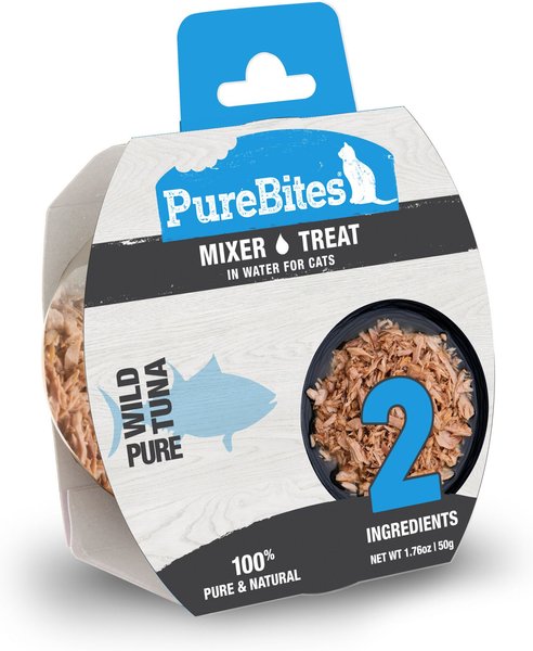 PureBites Mixers 100% Wild Tuna in Water Grain-Free Cat Food Trays, 1.76-oz, case of 12 slide 1 of 10