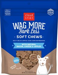 Cloud Star Wag More Bark Less Soft & Chewy with Bacon, Cheese & Apples Dog Treats, 6-oz bag
