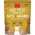 Cloud Star Wag More Bark Less Oats & Biscuits with Crunchy Peanut Butter Cookie Recipe Dog Treats, 3-lb bag