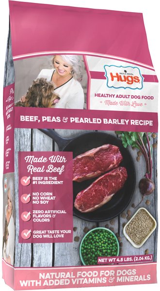 Paula Deen Hugs Premium Select Beef Peas Pearled Barley Dry Dog Food