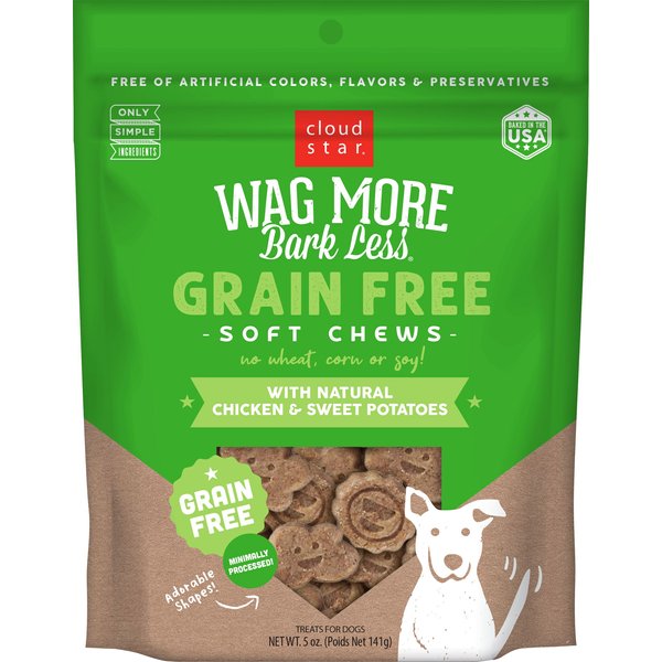 CLOUD STAR Wag More Bark Less Soft Chews with Peanut Butter & Apples ...