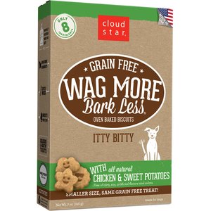 Cloud Star Wag More Bark Less Itty Bitty Oven Baked with Sweet Potatoes Dog Treats