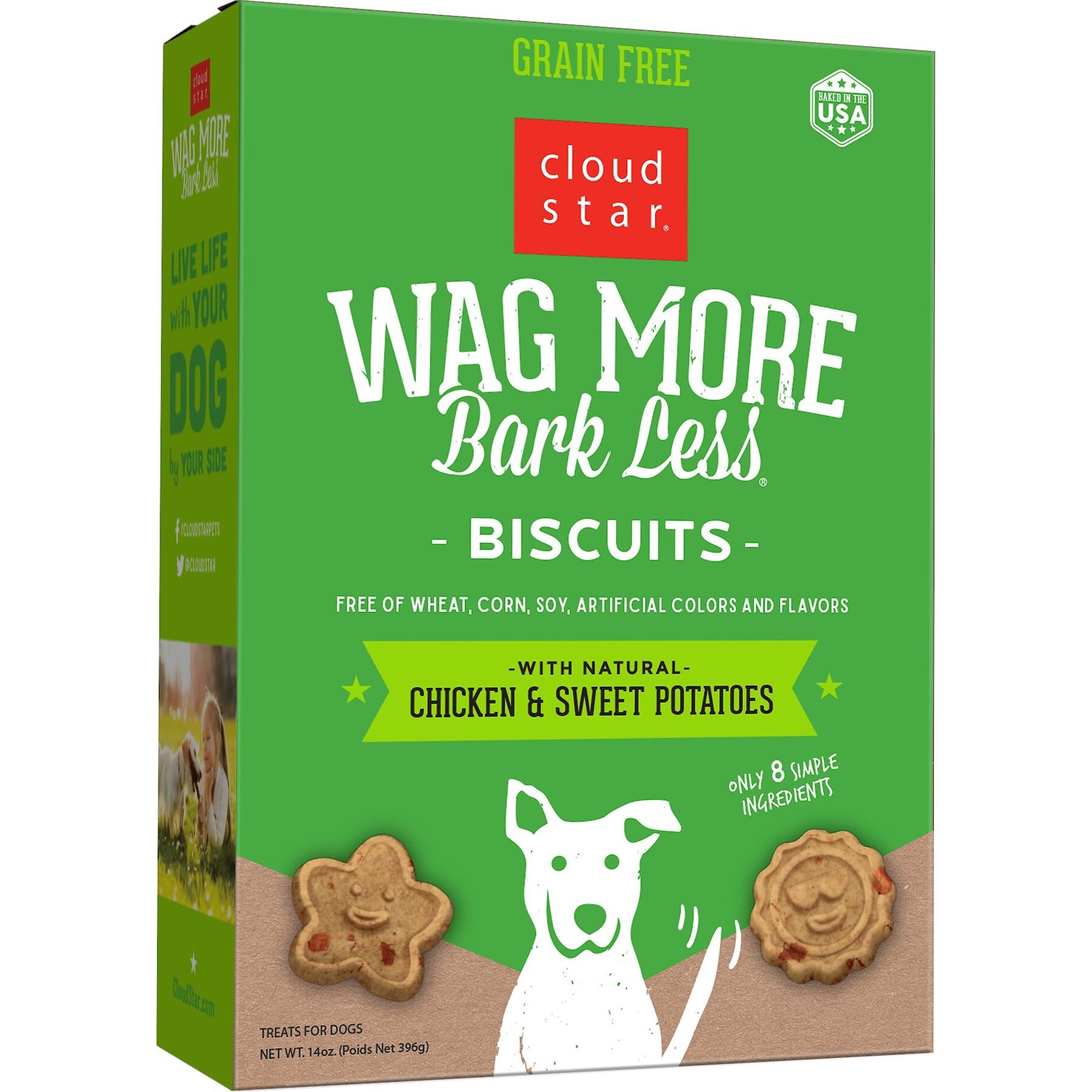 Cloud Star Wag More Bark Less Itty Bitty Oven Baked with Chicken & Carrots Dog Treats