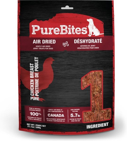 PureBites Chicken Jerky Gently Dried Dog Treats, 21.1-oz bag slide 1 of 11