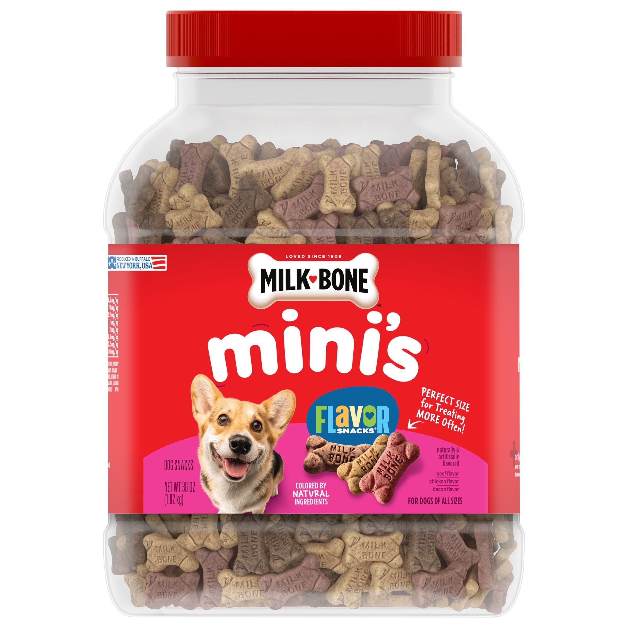 MILKBONE Mini's Flavor Snacks Beef, Chicken & Bacon Flavored Biscuit Dog Treats Customer