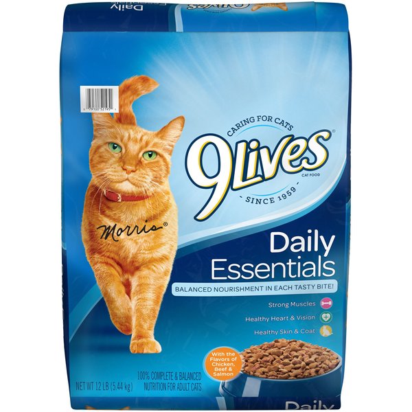 9 Lives Daily Essentials With Chicken, Beef & Salmon Flavor Dry Cat 