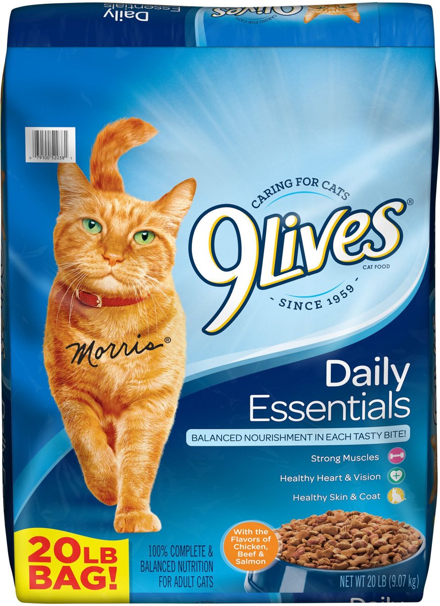9 LIVES Daily Essentials with Chicken, Beef & Salmon Flavor Dry Cat
