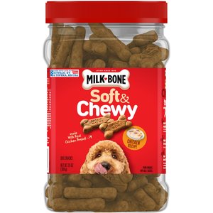 Milk-Bone Soft & Chewy Chicken Recipe Dog Treats, 25-oz tub