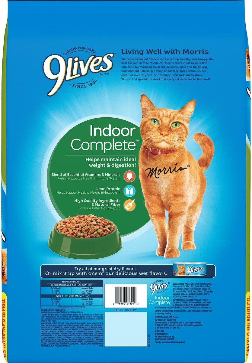 9 Lives Lean & Tasty with Chicken & Salmon Flavor Dry Cat Food