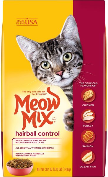 Meow Mix Hairball Control Dry Cat Food, 3.15-lb bag slide 1 of 9