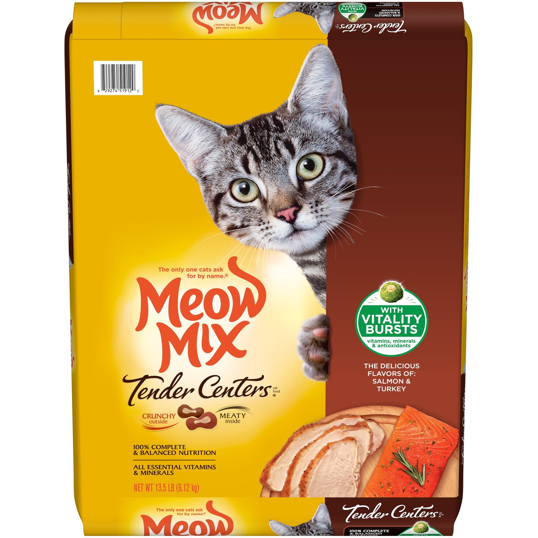 MEOW MIX Tender Centers Salmon Turkey Dry Cat Food 13.5 lb