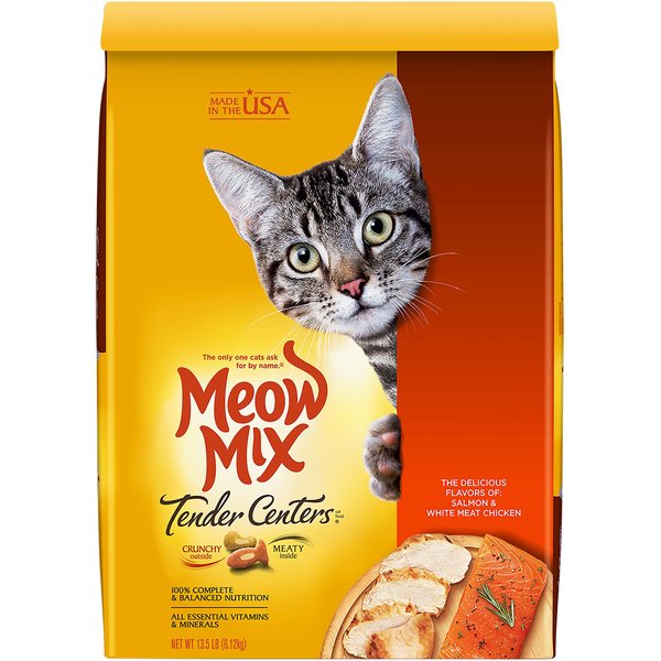 MEOW MIX Tender Centers Salmon Turkey Dry Cat Food 13.5 lb bag