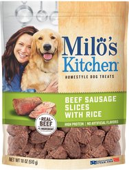 Milo's Kitchen Beef Sausage Slices with Rice Dog Treats, 18-oz bag slide 1 of 4